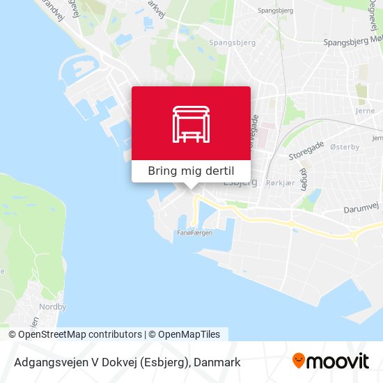 Adgangsvejen V Dokvej (Esbjerg) kort