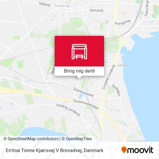 Erritsø Tonne Kjærsvej V Brovadvej kort