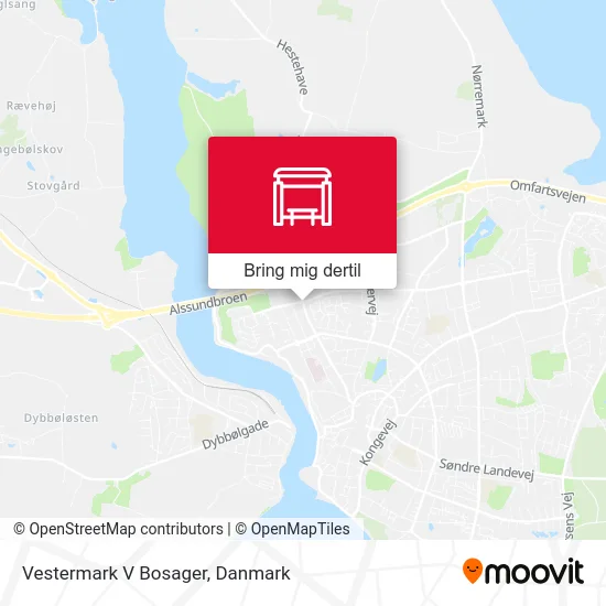 Vestermark V Bosager kort