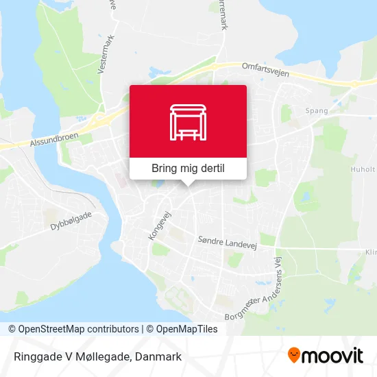 Ringgade V Møllegade kort