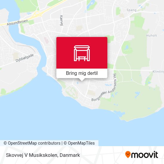 Skovvej V Musikskolen kort