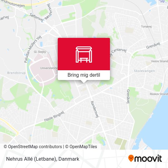 Nehrus Allé (Letbane) kort