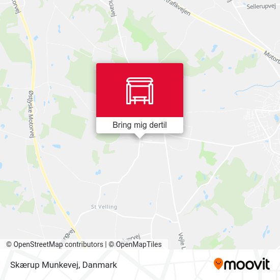 Skærup Munkevej kort