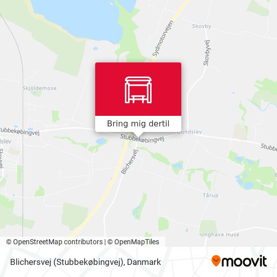Blichersvej (Stubbekøbingvej) kort