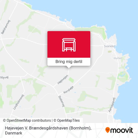 Højevejen V. Brændesgårdshaven (Bornholm) kort