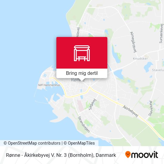 Rønne - Åkirkebyvej V. Nr. 3 (Bornholm) kort