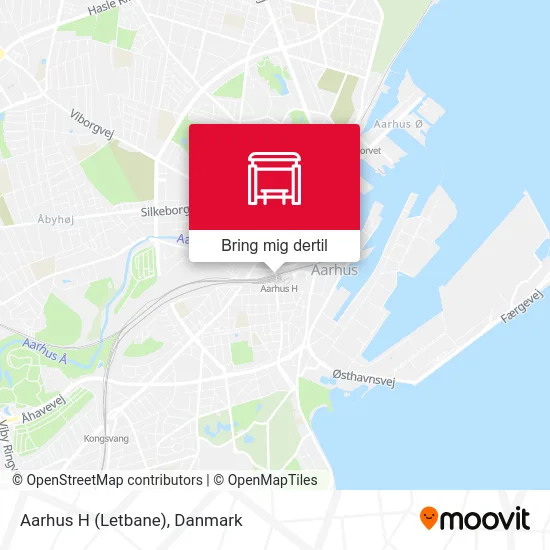 Aarhus H (Letbane) kort