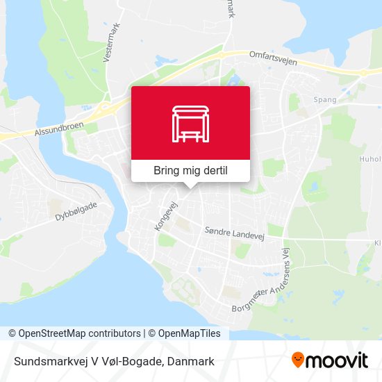 Sundsmarkvej V Vøl-Bogade kort