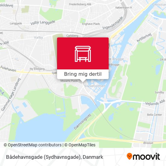 Bådehavnsgade (Sydhavnsgade) kort