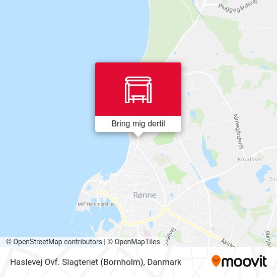 Haslevej Ovf. Slagteriet (Bornholm) kort