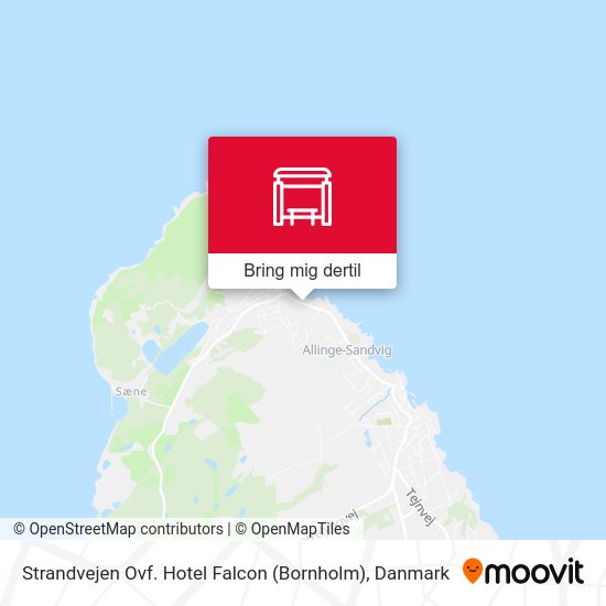 Strandvejen Ovf. Hotel Falcon (Bornholm) kort