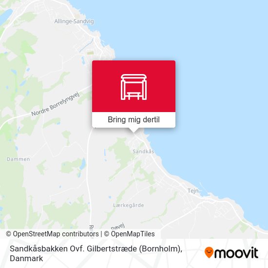 Sandkåsbakken Ovf. Gilbertstræde (Bornholm) kort