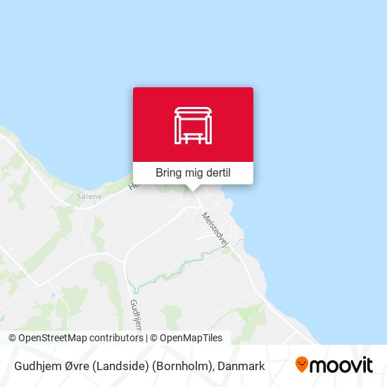 Gudhjem Øvre (Landside) (Bornholm) kort