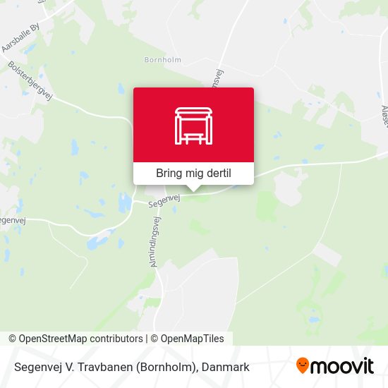 Segenvej V. Travbanen (Bornholm) kort