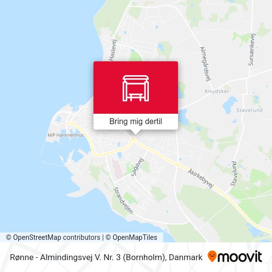 Rønne - Almindingsvej V. Nr. 3 (Bornholm) kort