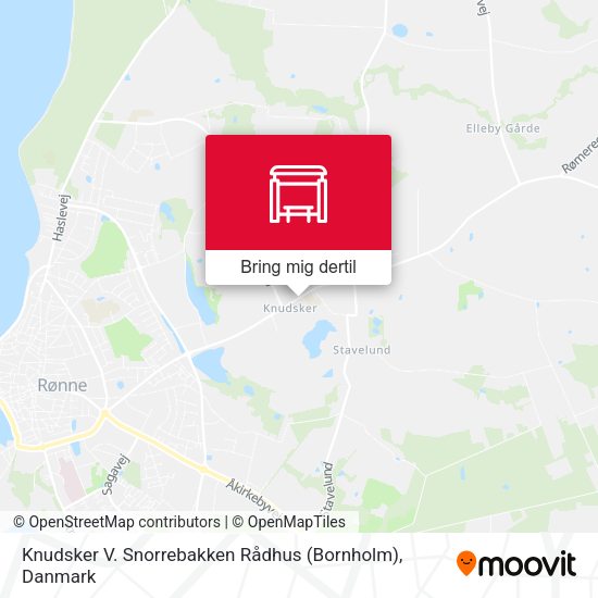 Knudsker V. Snorrebakken Rådhus (Bornholm) kort