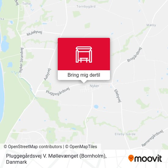 Pluggegårdsvej V. Møllevænget (Bornholm) kort