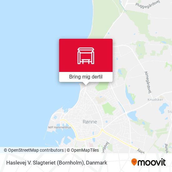 Haslevej V. Slagteriet (Bornholm) kort
