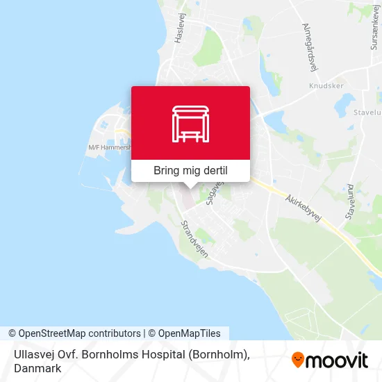 Ullasvej Ovf. Bornholms Hospital kort