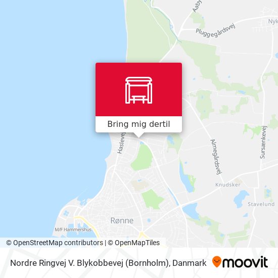 Nordre Ringvej V. Blykobbevej (Bornholm) kort