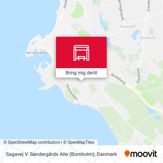 Sagavej V. Søndergårds Alle (Bornholm) kort