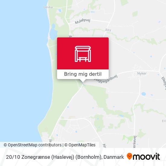 20 / 10 Zonegrænse (Haslevej) (Bornholm) kort