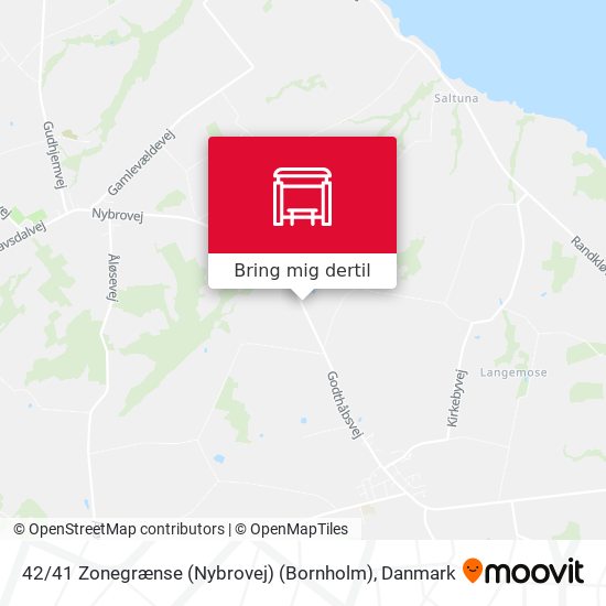 42 / 41 Zonegrænse (Nybrovej) (Bornholm) kort