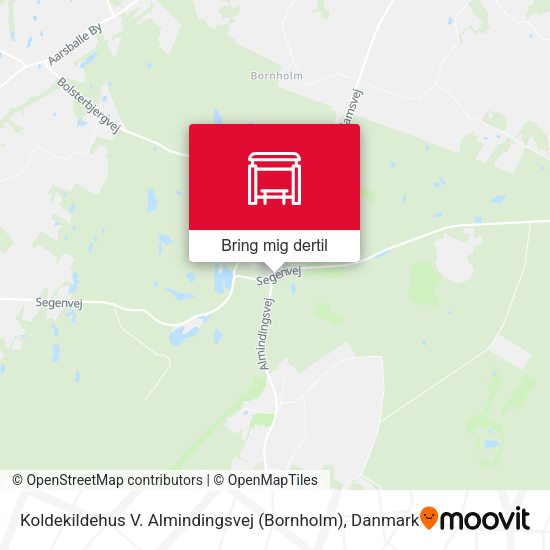 Koldekildehus V. Almindingsvej (Bornholm) kort
