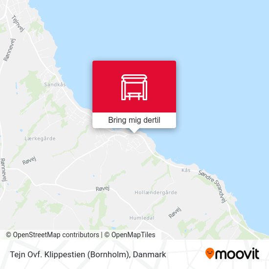 Tejn Ovf. Klippestien (Bornholm) kort