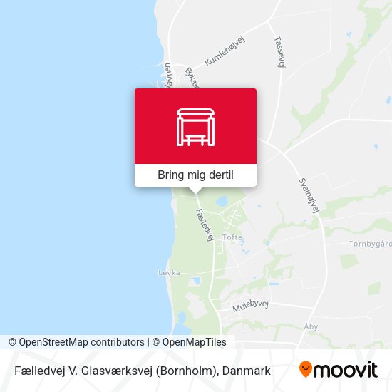 Fælledvej V. Glasværksvej (Bornholm) kort