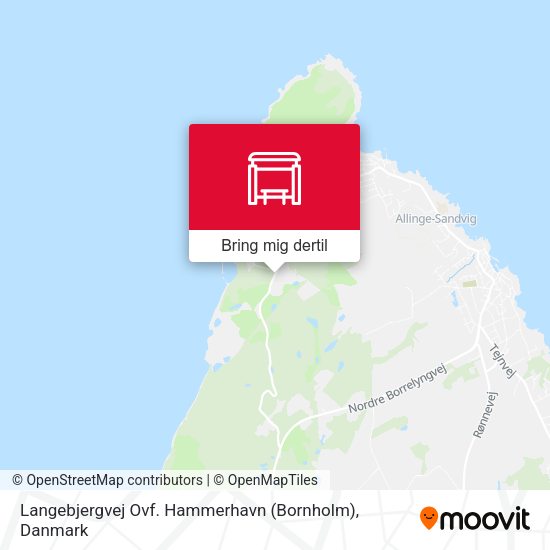 Langebjergvej Ovf. Hammerhavn (Bornholm) kort