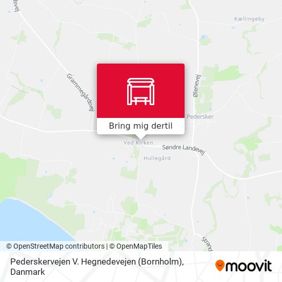Pederskervejen V. Hegnedevejen (Bornholm) kort