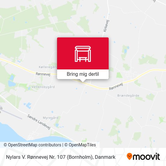 Nylars V. Rønnevej Nr. 107 (Bornholm) kort