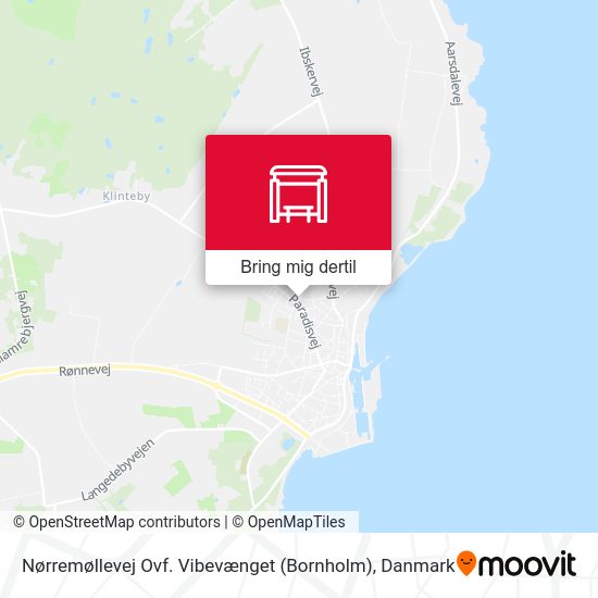 Nørremøllevej Ovf. Vibevænget (Bornholm) kort