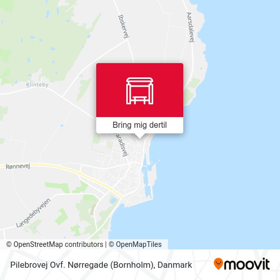 Pilebrovej Ovf. Nørregade (Bornholm) kort