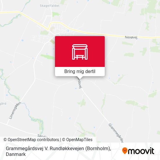 Grammegårdsvej V. Rundløkkevejen (Bornholm) kort