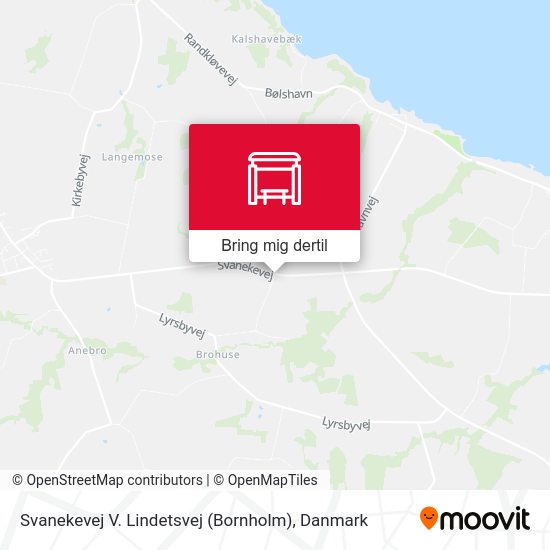 Svanekevej V. Lindetsvej (Bornholm) kort