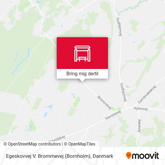 Egeskovvej V. Brommevej (Bornholm) kort