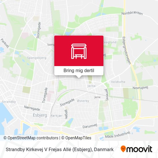 Strandby Kirkevej V Frejas Allé (Esbjerg) kort