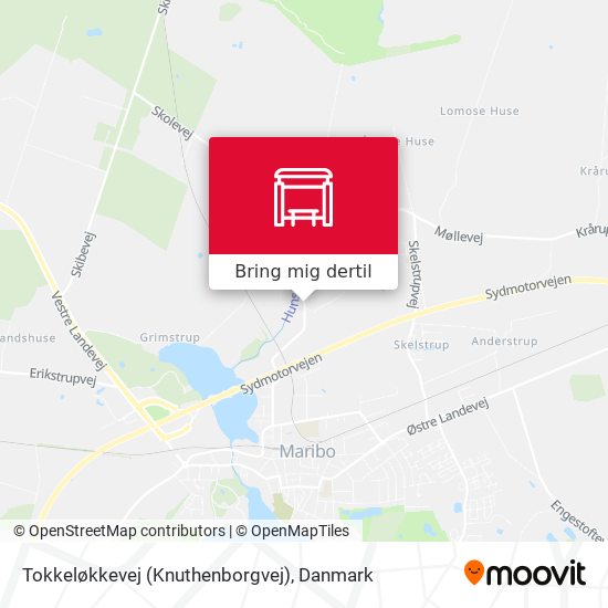 Tokkeløkkevej (Knuthenborgvej) kort