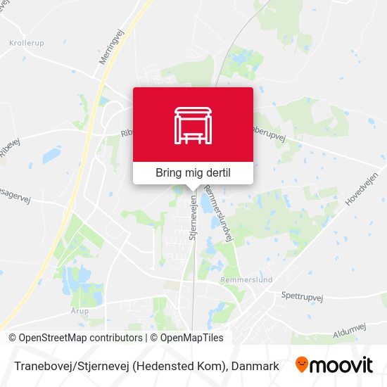 Tranebovej / Stjernevej (Hedensted Kom) kort
