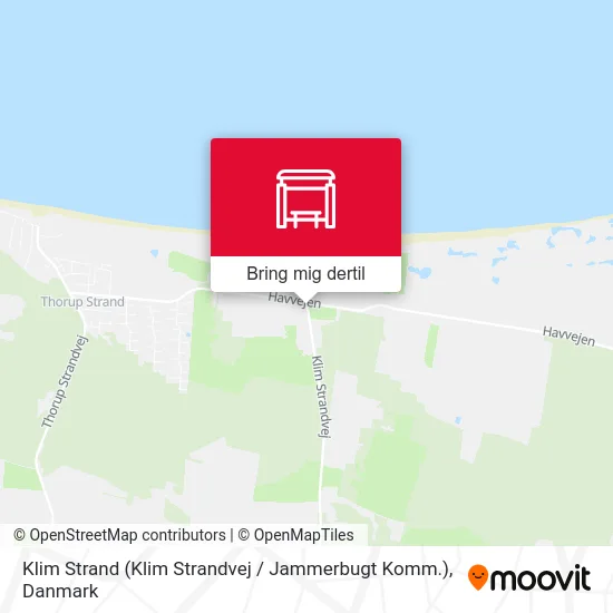 Klim Strand (Klim Strandvej / Jammerbugt Komm.) kort