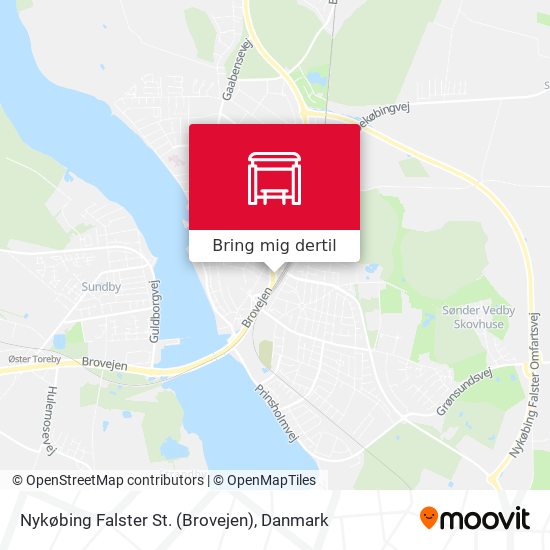 Nykøbing Falster St. (Brovejen) kort