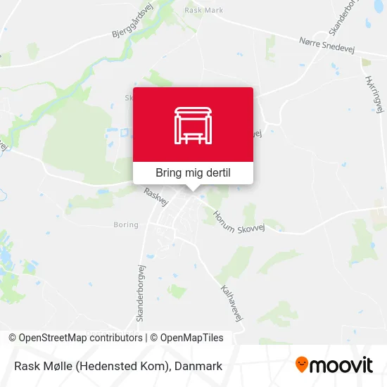 Rask Mølle (Hedensted Kom) kort