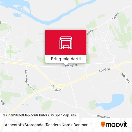 Assentoft / Storegade (Randers Kom) kort