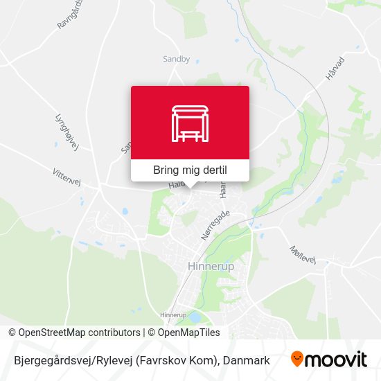 Bjergegårdsvej / Rylevej (Favrskov Kom) kort
