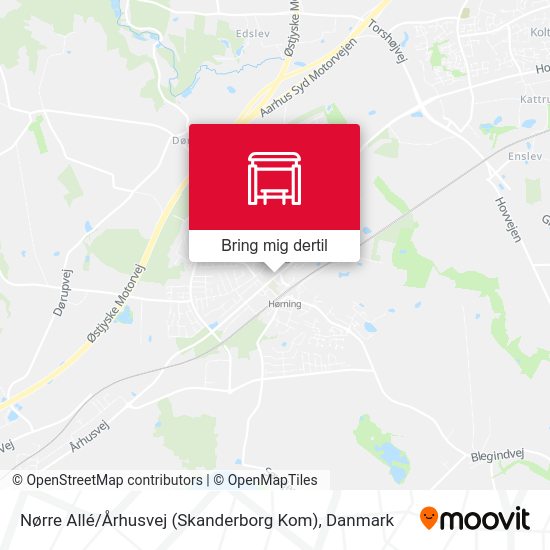 Nørre Allé / Århusvej (Skanderborg Kom) kort