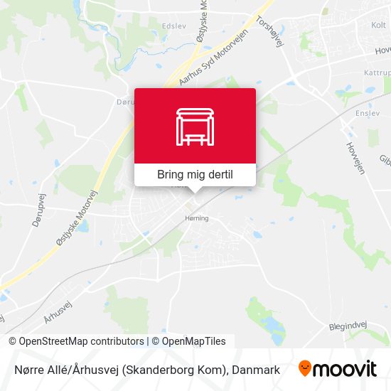 Nørre Allé / Århusvej (Skanderborg Kom) kort
