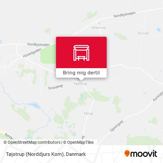 Tøjstrup (Norddjurs Kom) kort