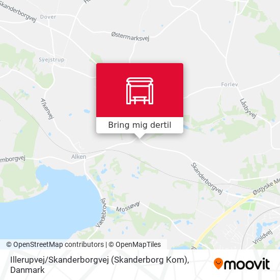 Illerupvej / Skanderborgvej (Skanderborg Kom) kort